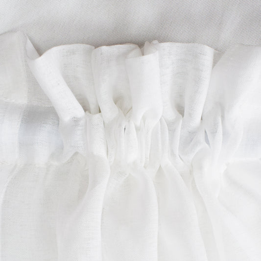 2 Panels White French Door Curtains Semi Sheer Drapes Sunlight Filtering Protect Privacy Sidelight Curtains for Siding Glass Door Including Tiebacks