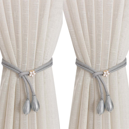 Modern Curtain Tiebacks, Oxford Cotton Window Holdbacks. Applicable to living rooms, bedrooms, dining areas, cafes, or offices
