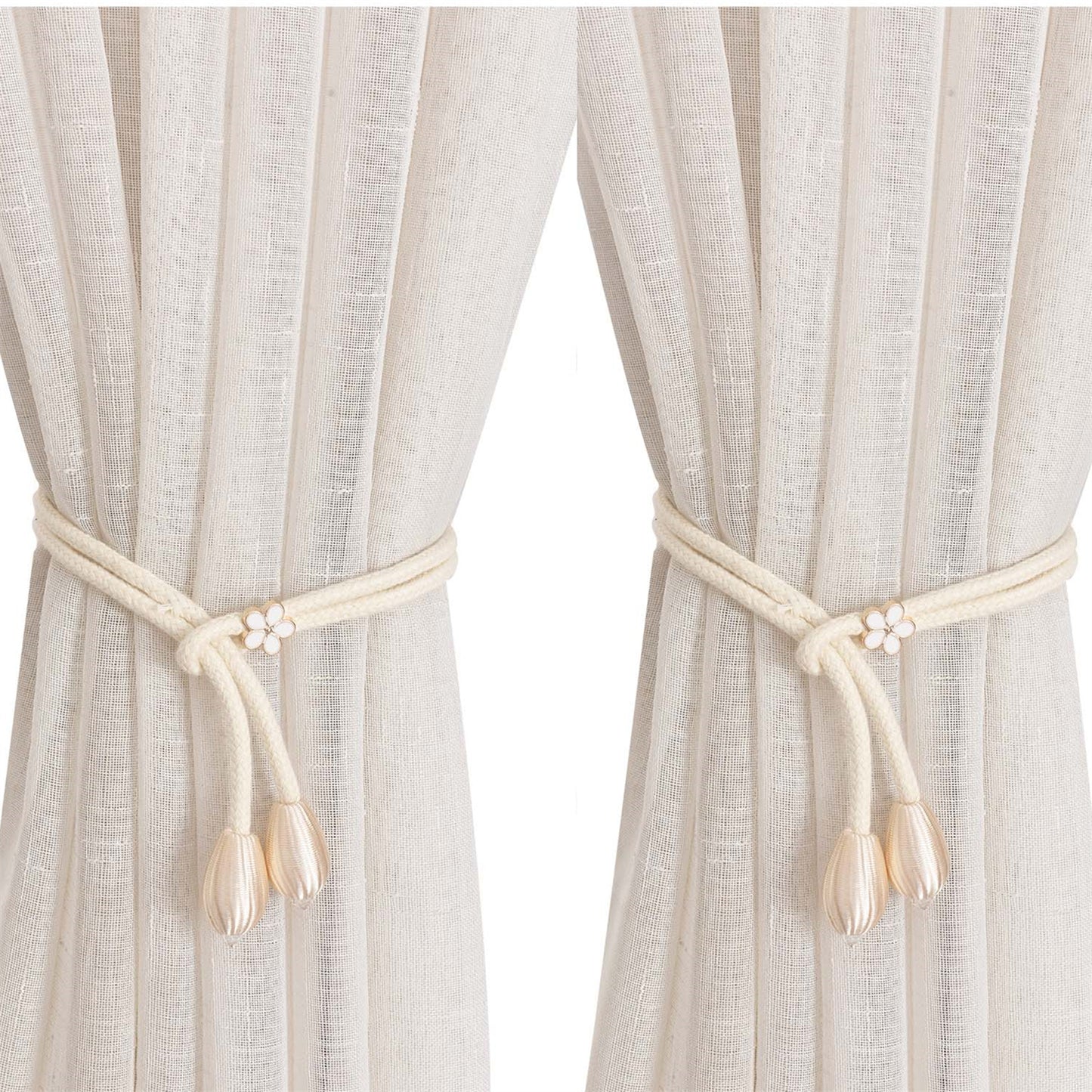 Modern Curtain Tiebacks, Oxford Cotton Window Holdbacks. Applicable to living rooms, bedrooms, dining areas, cafes, or offices