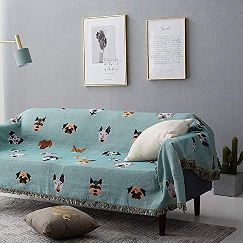 Dog Lover Blanket Sofa Throw Soft Knitted Sofa Blanket