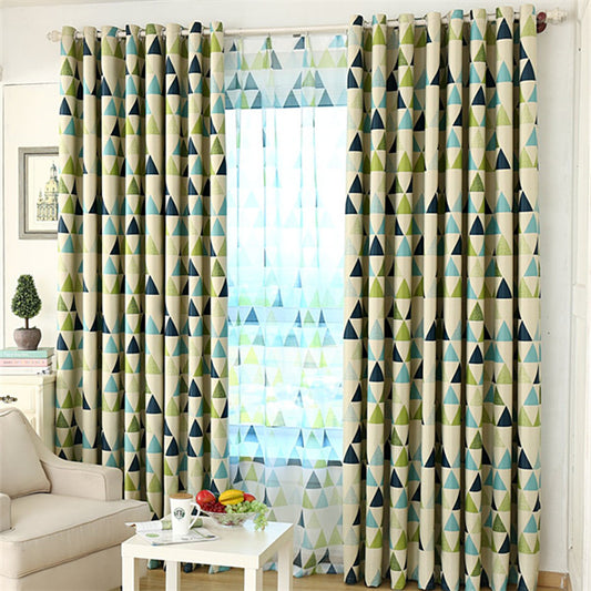 Gyrohomestore Geometric Room Darkening Grommet Blackout Curtain Panels