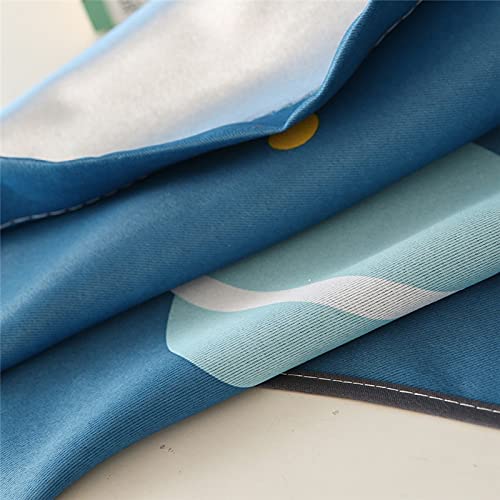 Children Kids Blue Planet Printing Room Darkening Curtain Grommet Top 2 Panels
