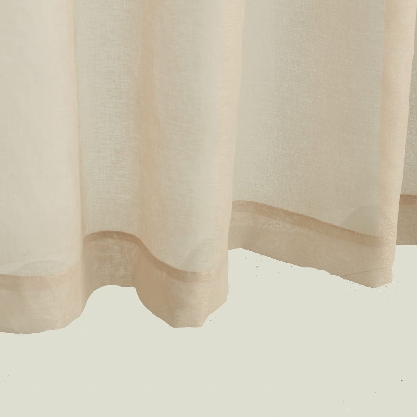 Semi Sheer Solid Voile Curtain Sunlight Filtering Protect Privacy Grommet Ring Top