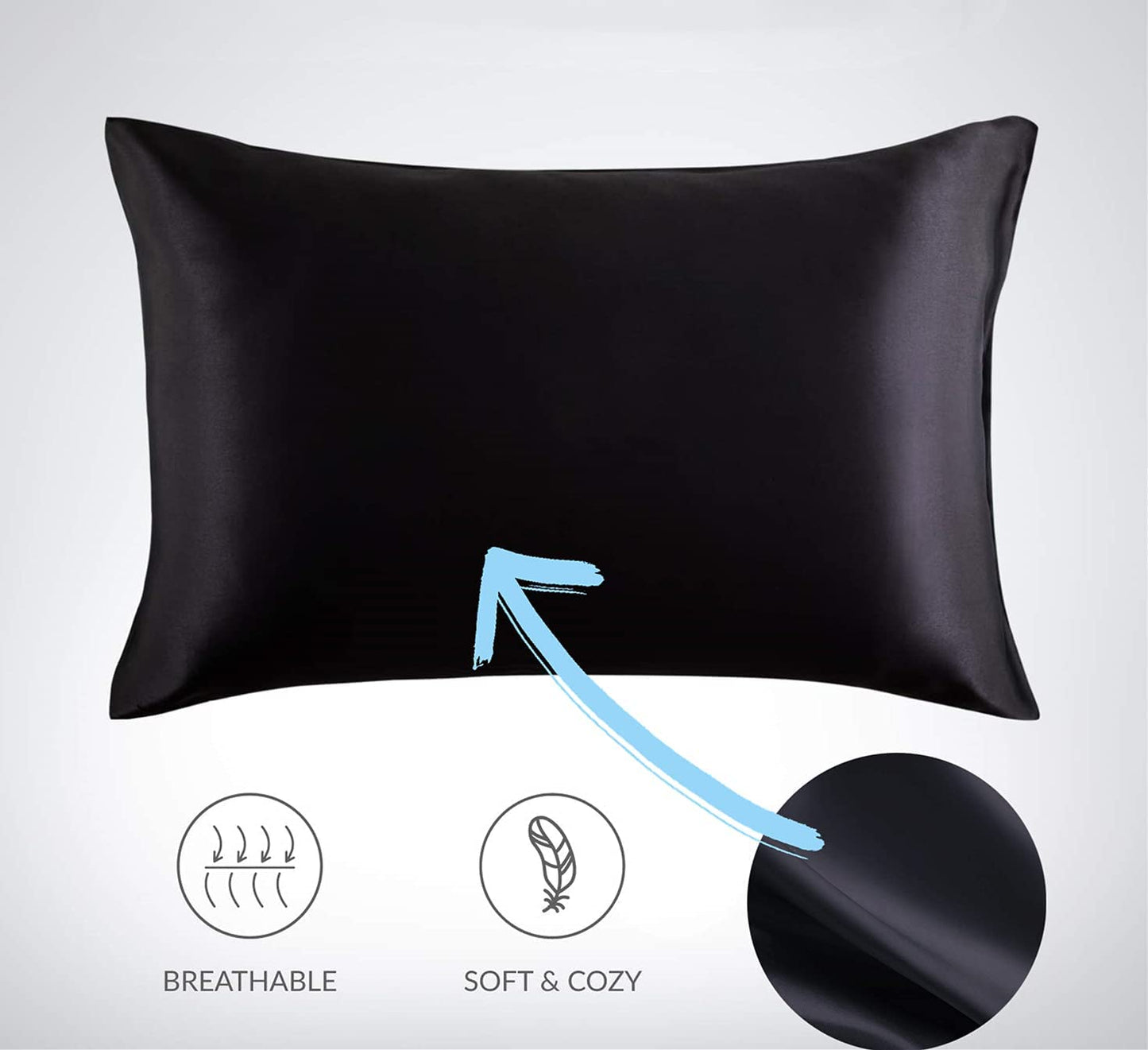 Queen Satin Pillowcase for Hair and Skin Silky Pillowcase.