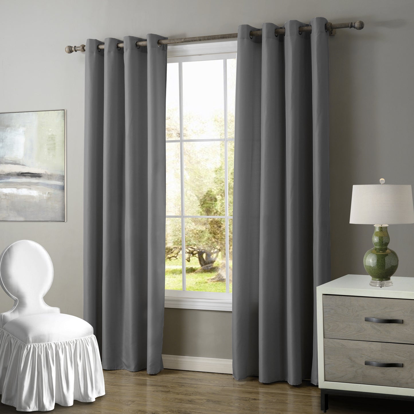 Gyrohomestore Elegant Grommet Energy Saving Best Blackout Curtains
