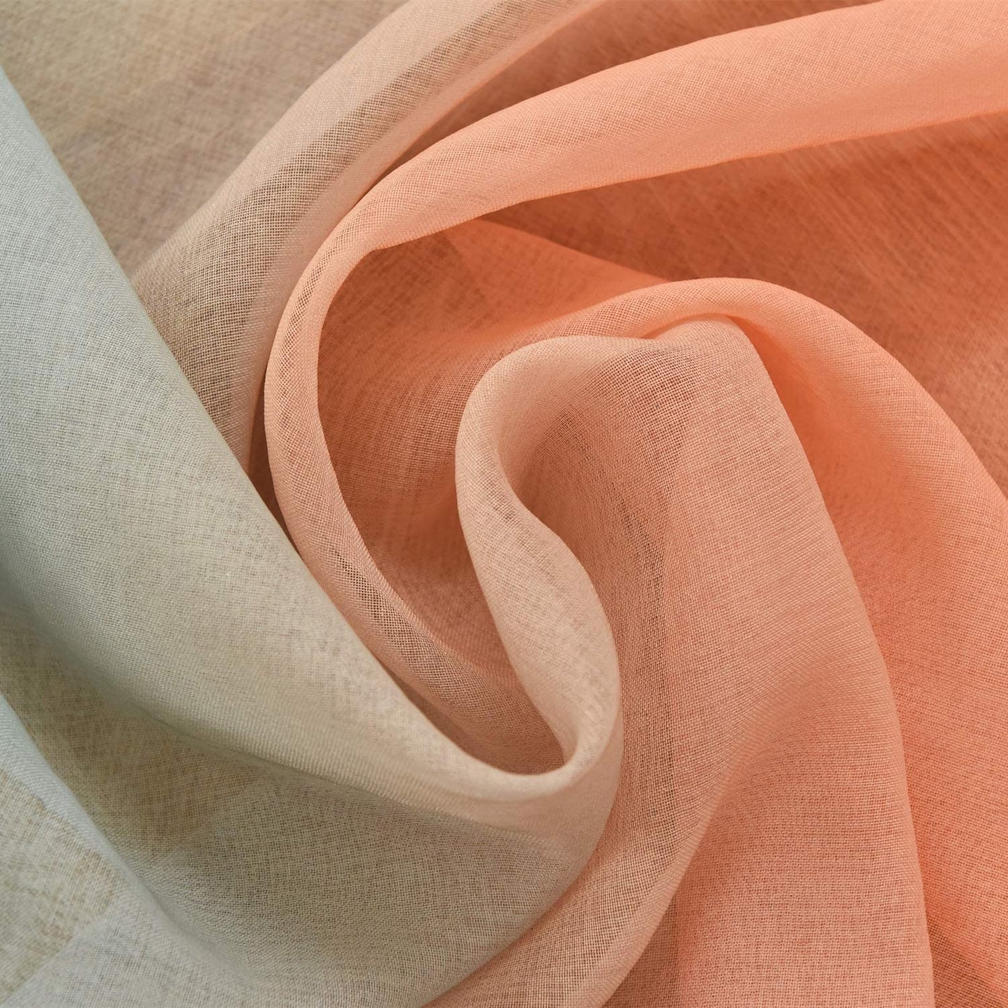 Sheer Curtain Linen Textured Voile Drapes with Fantastic Gradient Color,pack of 1