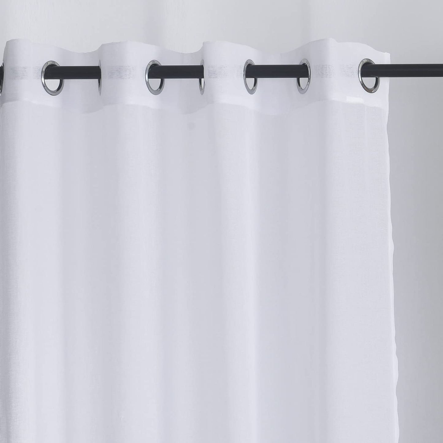 Semi Sheer Solid Voile Curtain for Living Room Bedroom Patio Door,Sunlight Filtering Protect Privacy