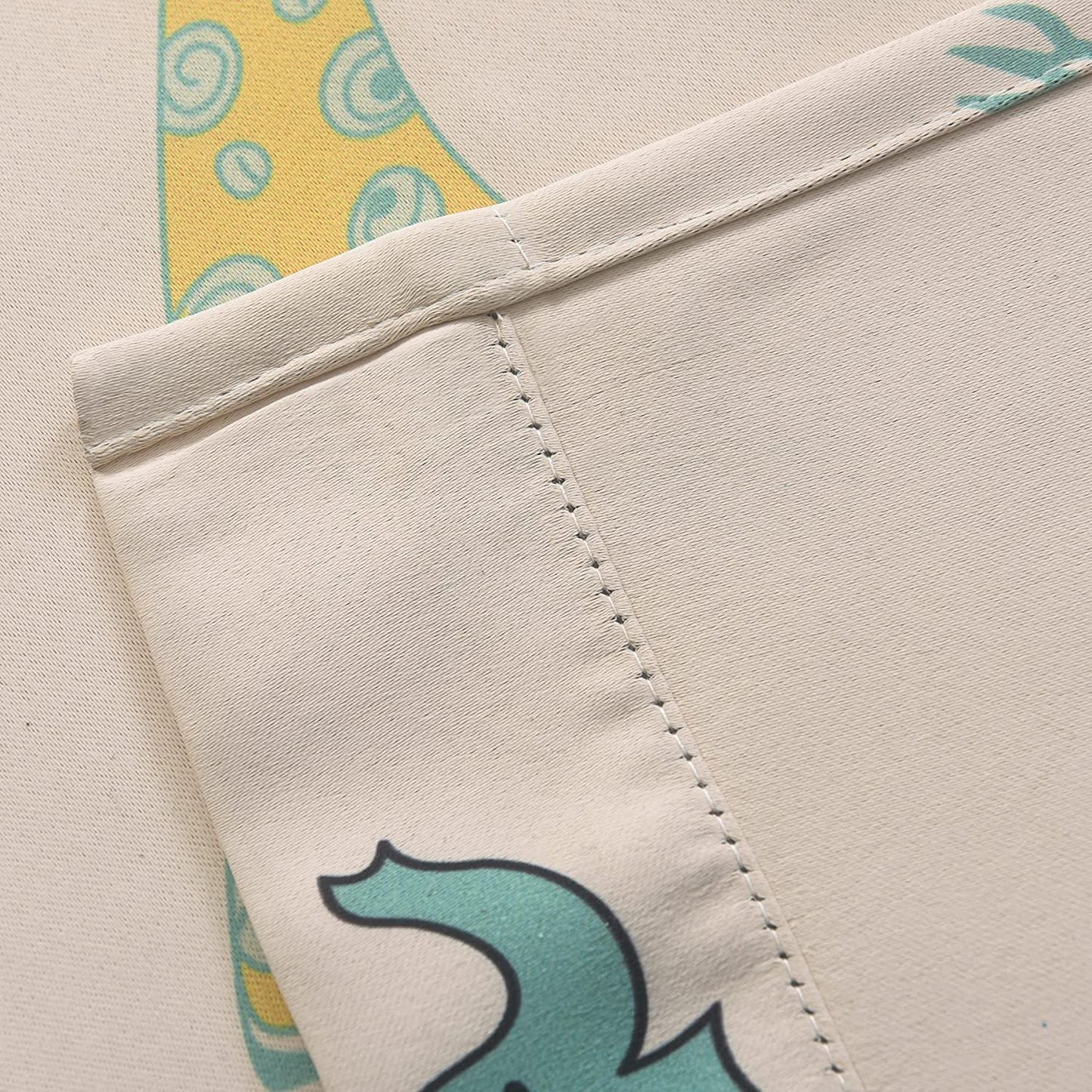 Kids Animal Zoo Print Room Darkening Curtain Grommet Top-2 Panels