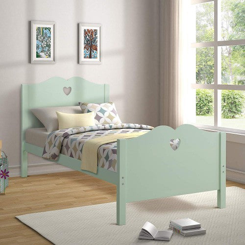 Gyrohomestore Twin Platform Bed with Wood Slat Support and Headboard