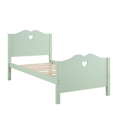 Gyrohomestore Twin Platform Bed with Wood Slat Support and Headboard