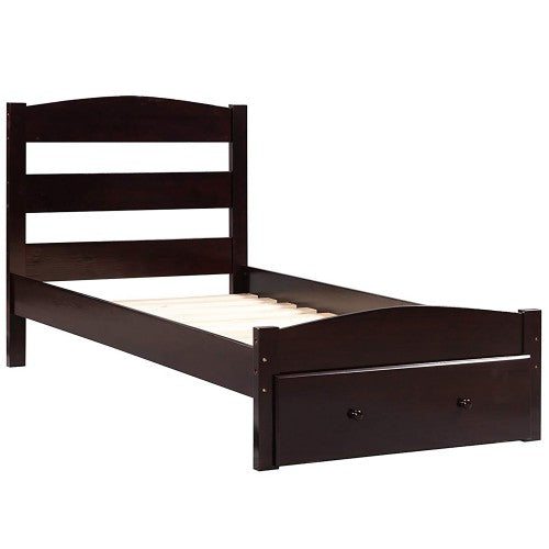 Gyrohomestore Platform Twin Bed Frame with Storage Drawer