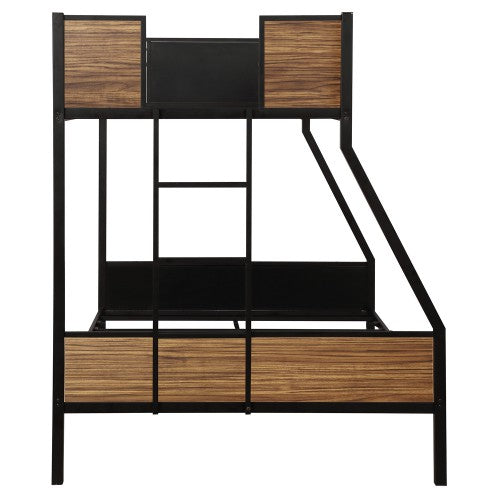 Gyrohomestore Modern Steel Frame Bunk Bed with Safety Rail