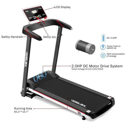 Gyrohomestore Power Motorized Running Machine Treadly Folding Treadmill
