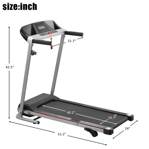Gyrohomestore Folding Treadmill Electric Motorized Power with LCD Display for Home Fitness
