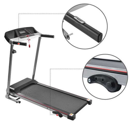 Gyrohomestore Folding Treadmill Electric Motorized Power with LCD Display for Home Fitness