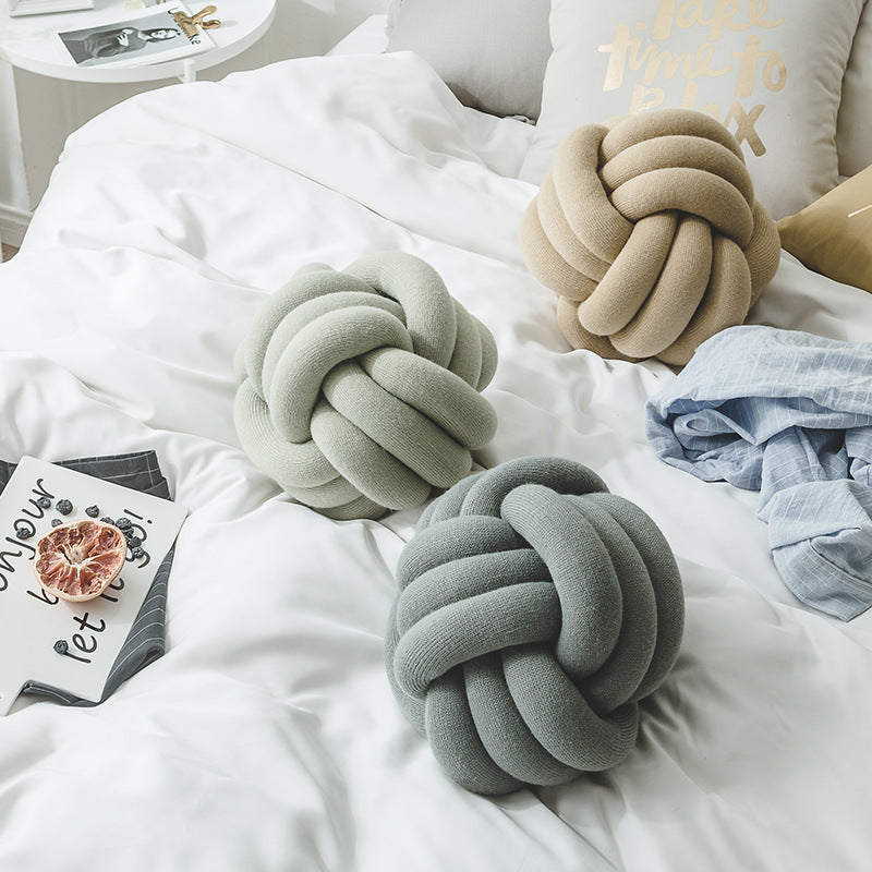 Knotted Ball Throw Pillow ,Soft and Smooth