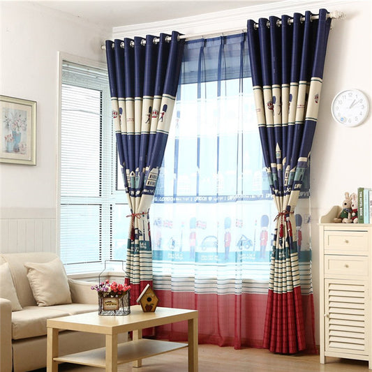 Gyrohomestore Cartoon British Guards Style Grommet Blackout Curtains