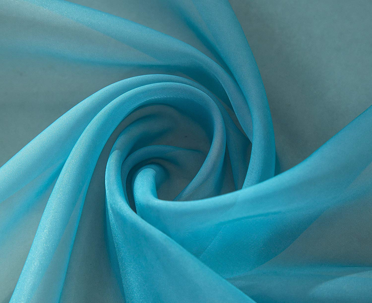 Gyrohomestore Blue Gradient Grommet Voile Sheer Curtains