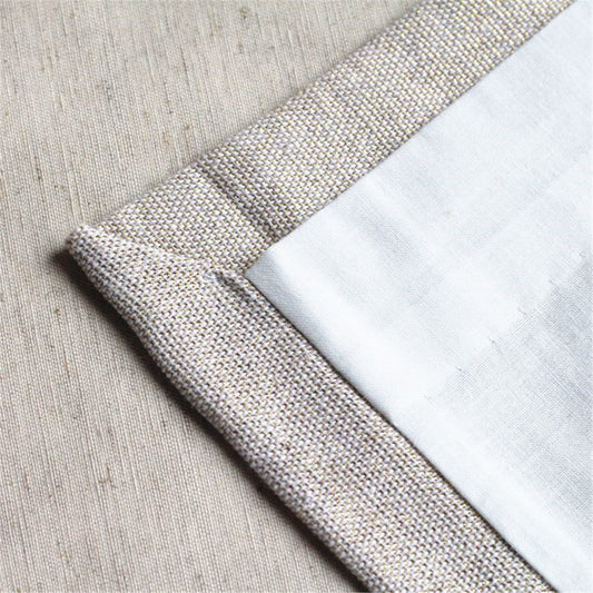 Gyrohomestore Cotton Line Pleated Double-Layer Craft Stitching Blackout Curtains