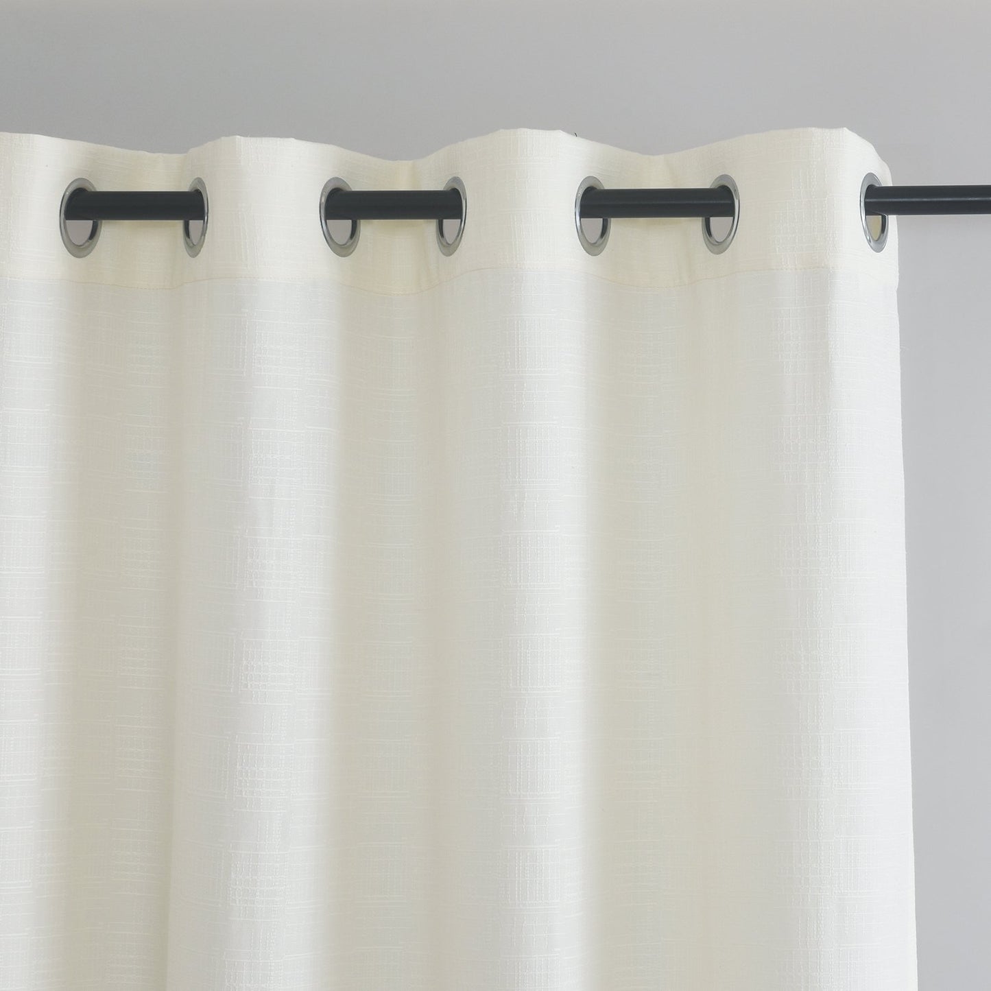 Gyrohomestore Jacquard Solid Room Darkening Grommet Blackout Curtains
