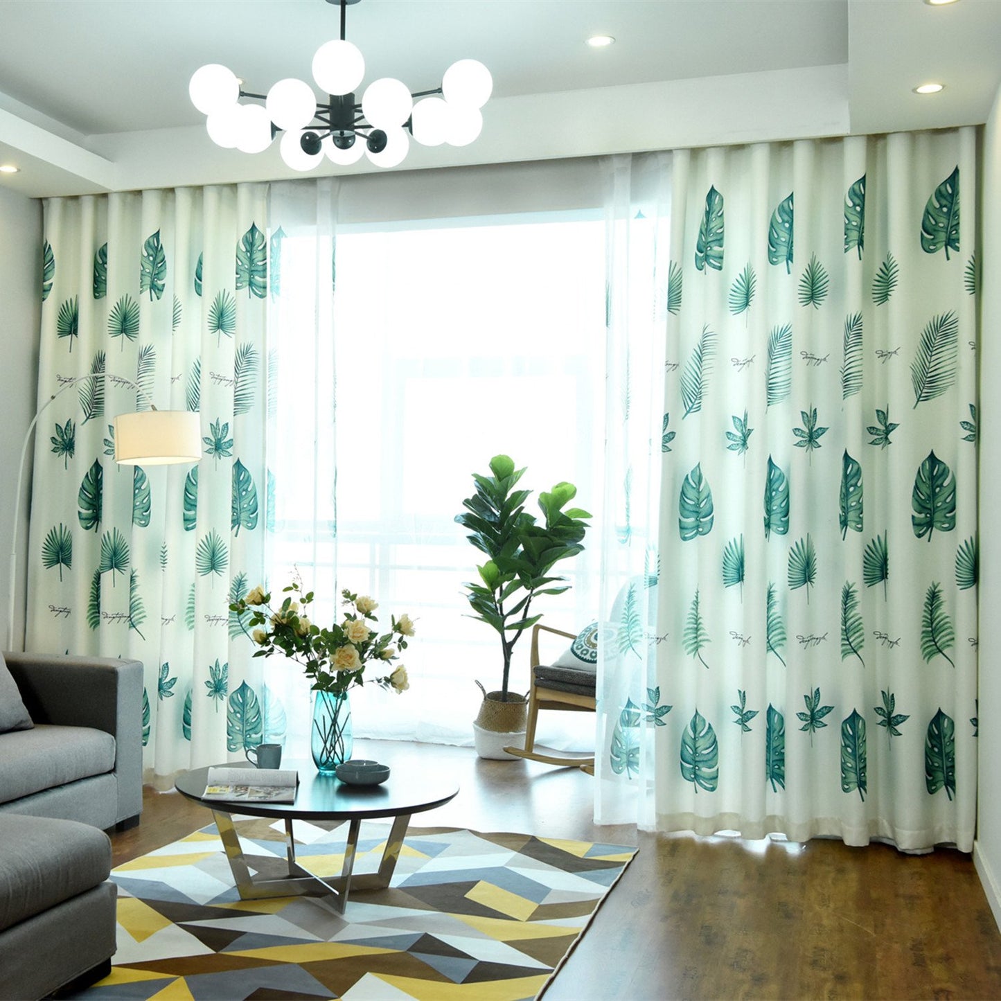 Gyrohomestore Floral Flower Room Darkening Thermal Grommet Window Curtains