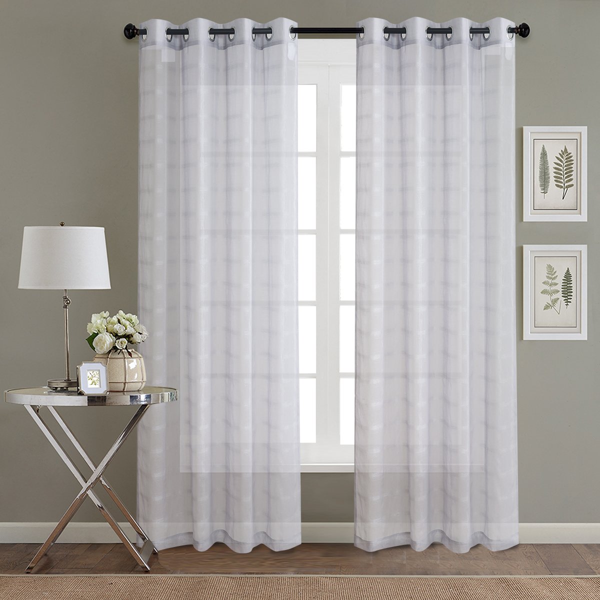 Gyrohomestore Window Sheer Grommet Curtain Panels Cheap