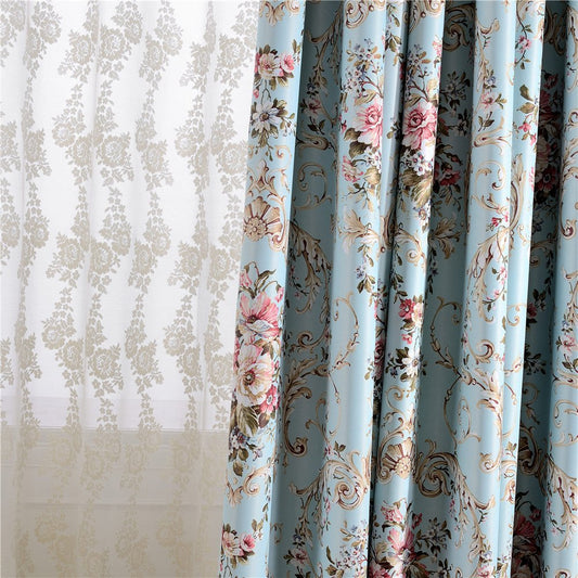 Gyrohomestore Cheap Floral Flowers Room Darkening Thermal Curtain Panels