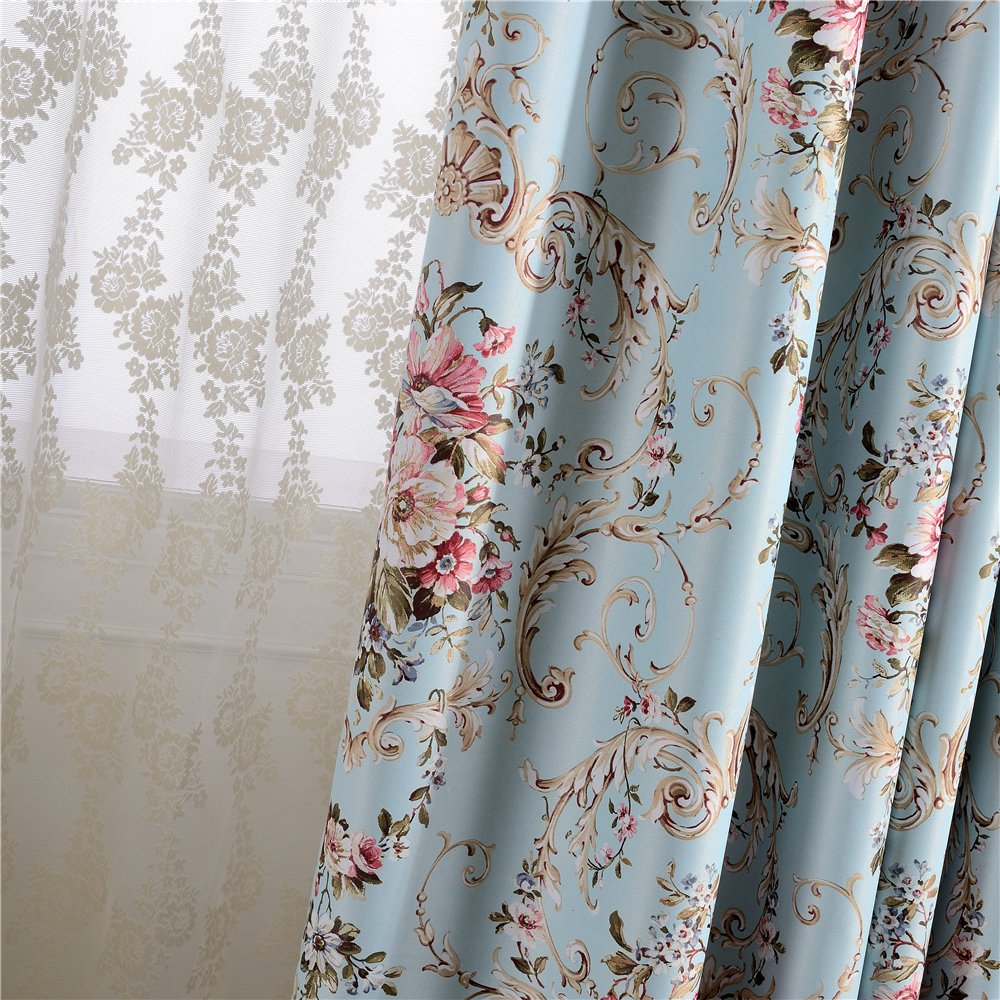 Gyrohomestore Cheap Floral Flowers Room Darkening Thermal Curtain Panels