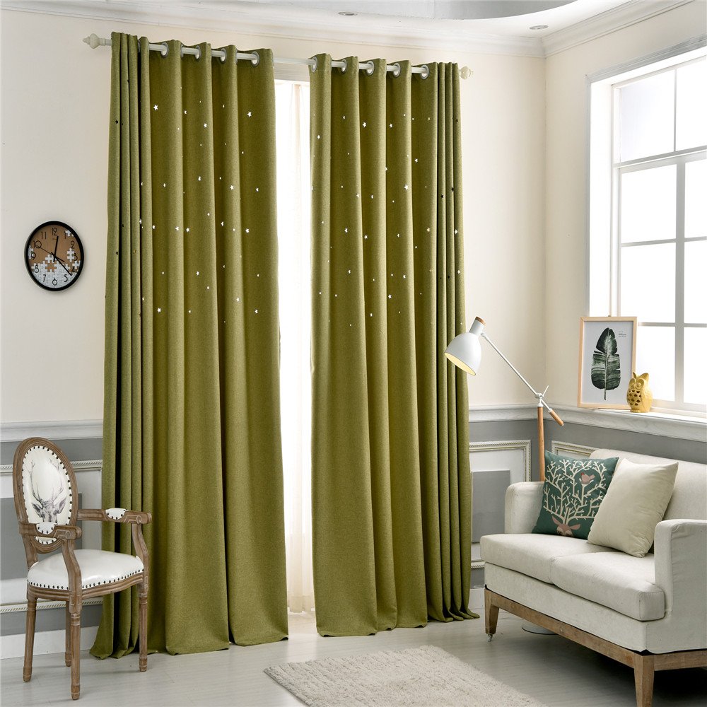 Gyrohomestore Starry Night Style Grommet Top Best Blackout Curtains