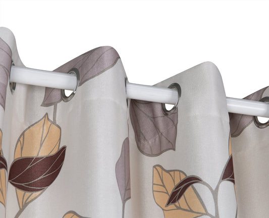 Gyrohomestore Leaves Print Thermal Insulated Room Darkening Blackout Curtain Lining