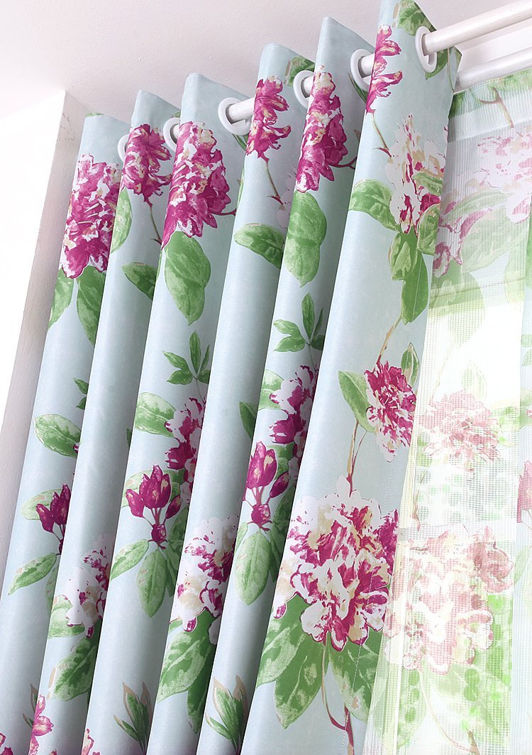 Gyrohomestore Under Energy Efficient Flowers Printed Max Blackout Curtains