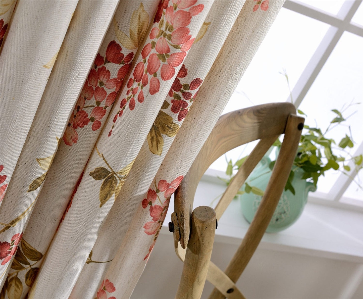 Gyrohomestore Floral Flowers Blackout Rod Pocket Energy Efficient Window Draps