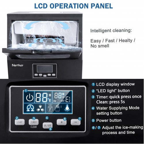 Gyrohomestore Freestanding Portable Clear Ice Maker