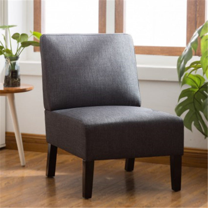 Gyrohomestore Modern Fabric Accent Chair Living Room Armless Chair with Wood Legs