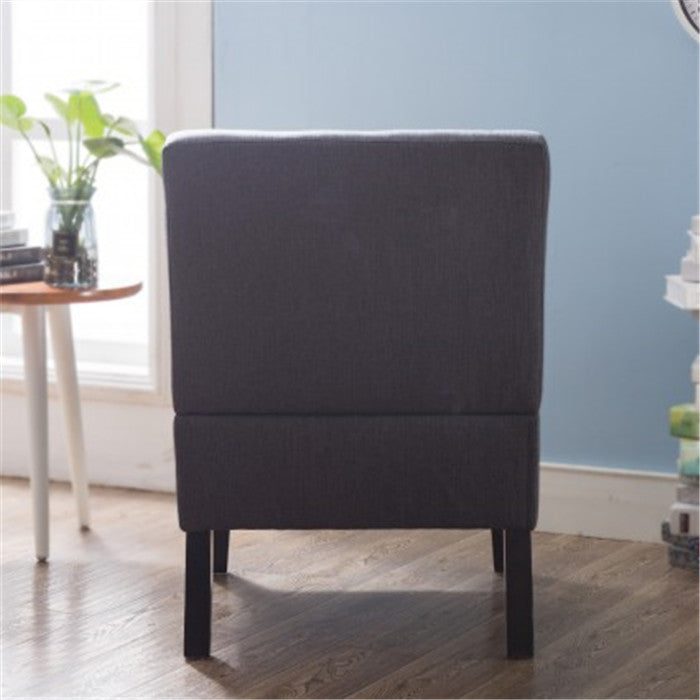 Gyrohomestore Modern Fabric Accent Chair Living Room Armless Chair with Wood Legs