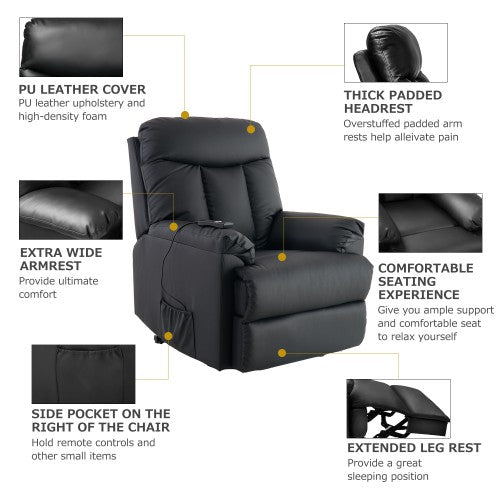 Gyrohomestore PU Leather Living Room Heavy Duty Reclining Lift Chair