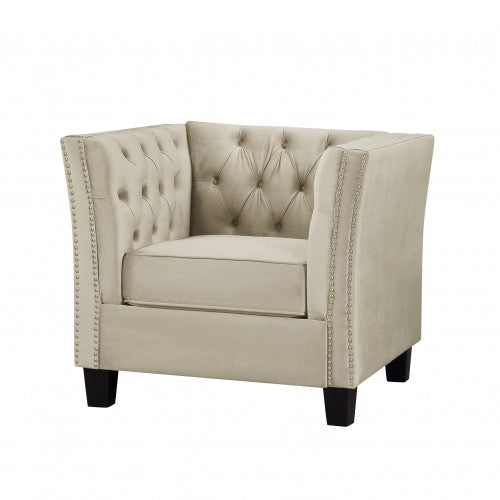 Gyrohomestore Tufted Classical Arm Chair with Thick Back