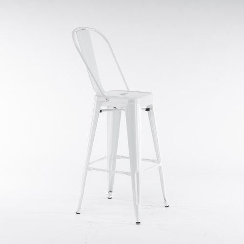 Gyrohomestore White High Upholstered Dining Chairs
