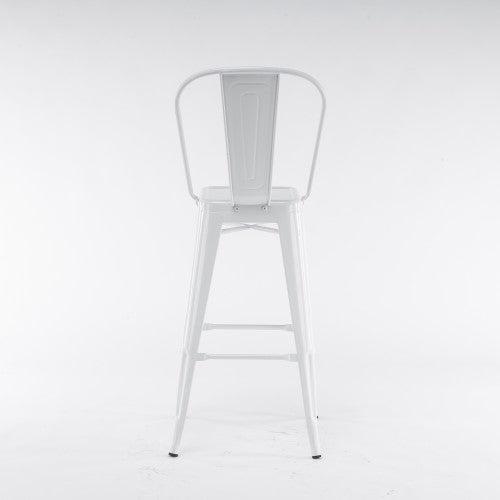 Gyrohomestore White High Upholstered Dining Chairs