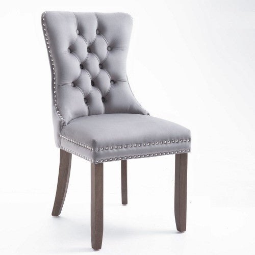 Gyrohomestore High-end Tufted Solid Wood Upholstered Dining Chair