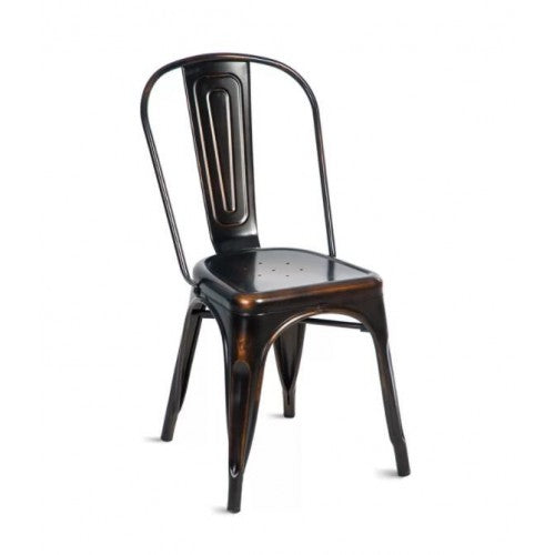 Gyrohomestore Metal Slat Back Dining Room Chair