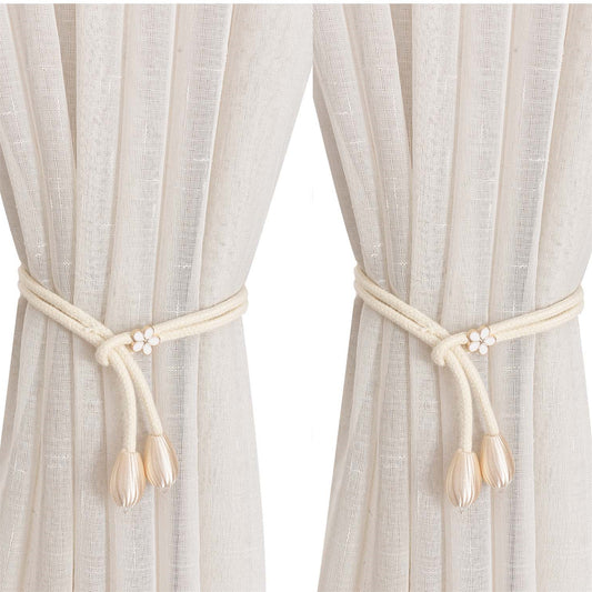 Modern Curtain Tiebacks, Oxford Cotton Window Holdbacks. Applicable to living rooms, bedrooms, dining areas, cafes, or offices