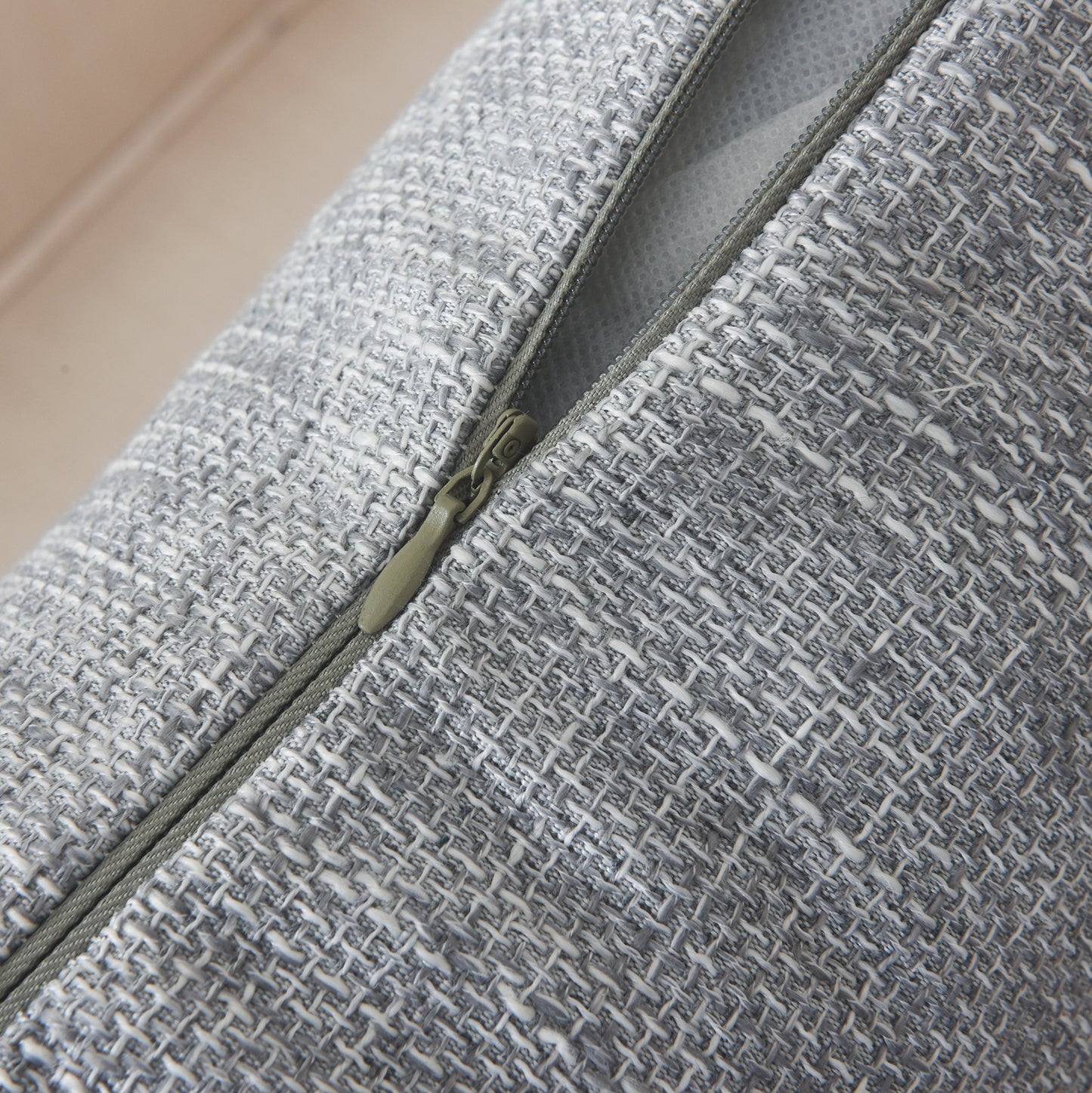 Textured Faux Linen Pillow Covers, Set of 2 - 16x16 Inch Plush Brown Solid Cushion Covers for Sofa & Living Room