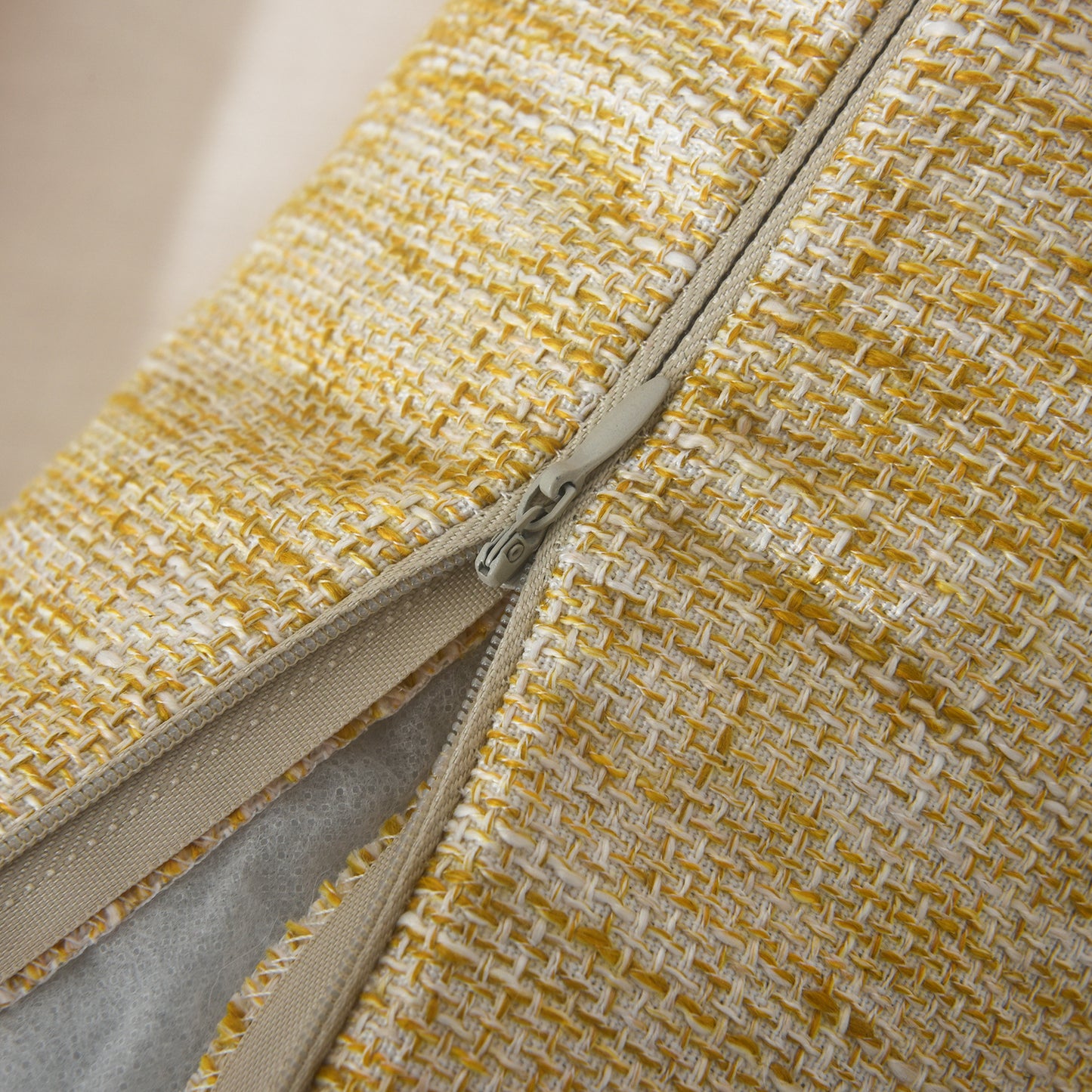 Textured Faux Linen Pillow Covers, Set of 2 - 16x16 Inch Plush Brown Solid Cushion Covers for Sofa & Living Room