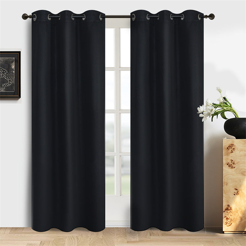 2 Panels Blackout Curtains Solid Grommet Top Window Treatment Curtains 46x84 inches Suitable for living rooms and bedrooms