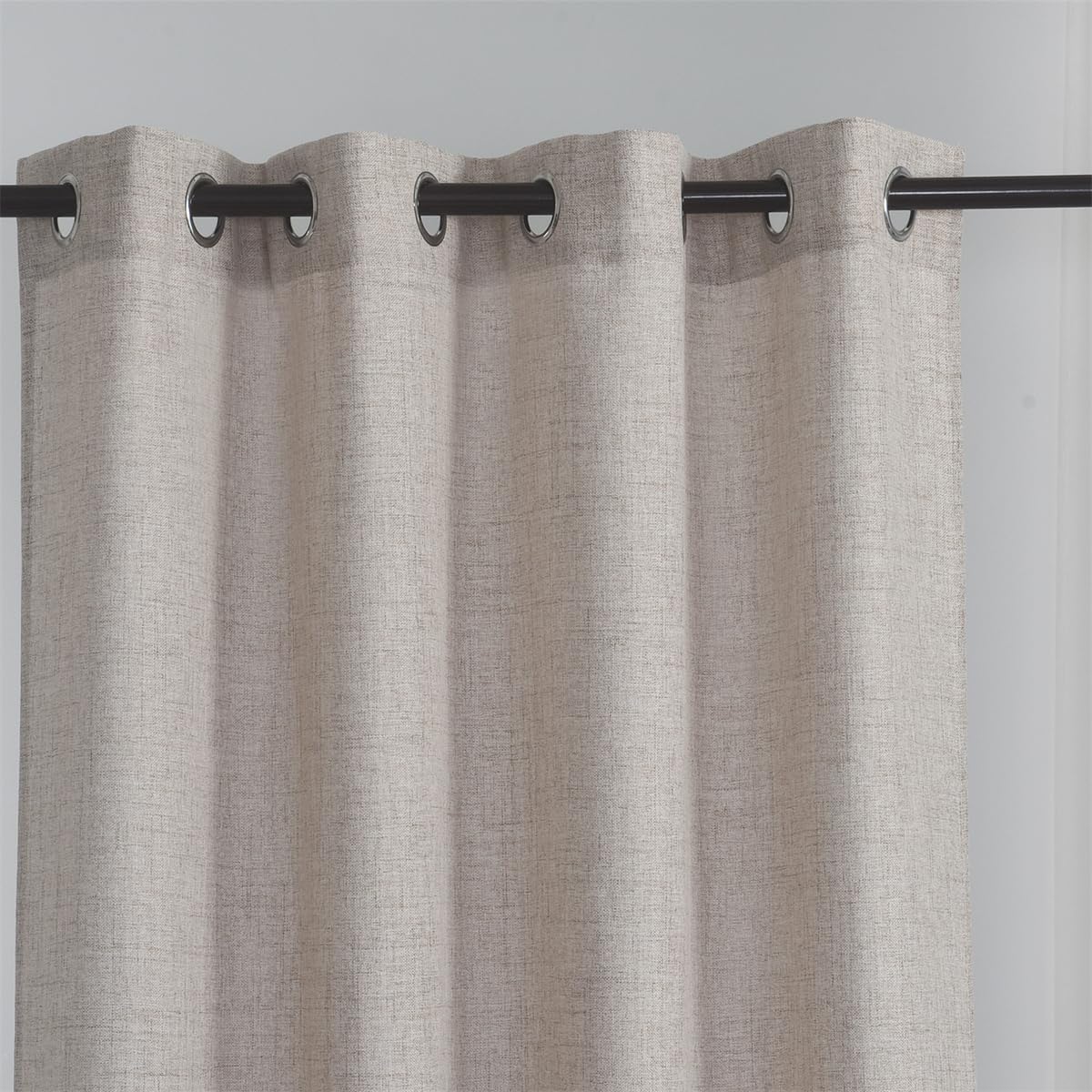 Sheer Curtains 2 Panel Set Khaki Light Filtering Drapes with Grommet Top for Living Room Bedroom