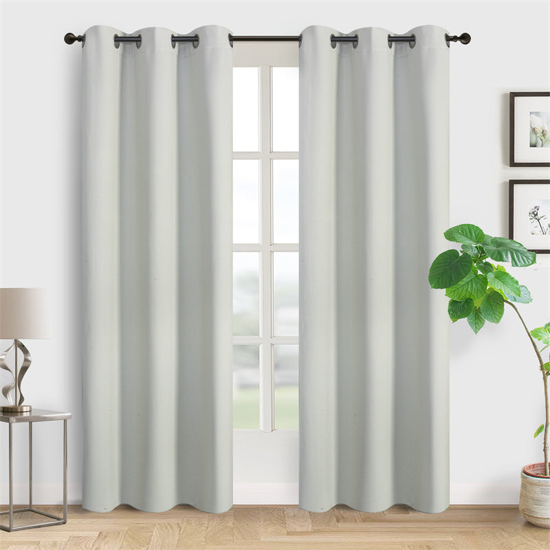 2 Panels Blackout Curtains Solid Grommet Top Window Treatment Curtains 46x84 inches Suitable for living rooms and bedrooms