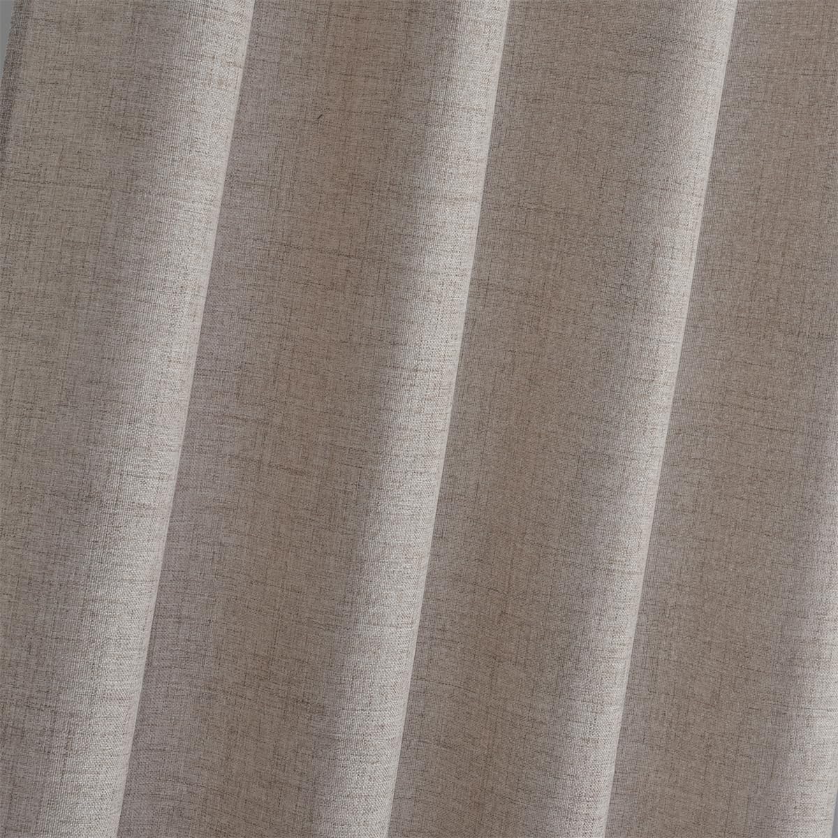 Sheer Curtains 2 Panel Set Khaki Light Filtering Drapes with Grommet Top for Living Room Bedroom