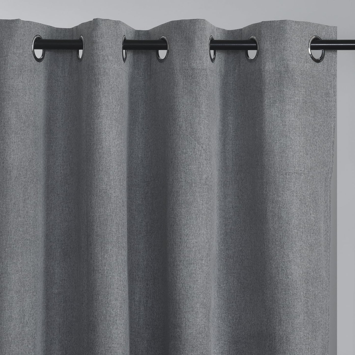 Blackout Curtains 2-Panel Set - Thermal Insulated Textured Drapes with Grommet Top,Suitable for bedroom, living room