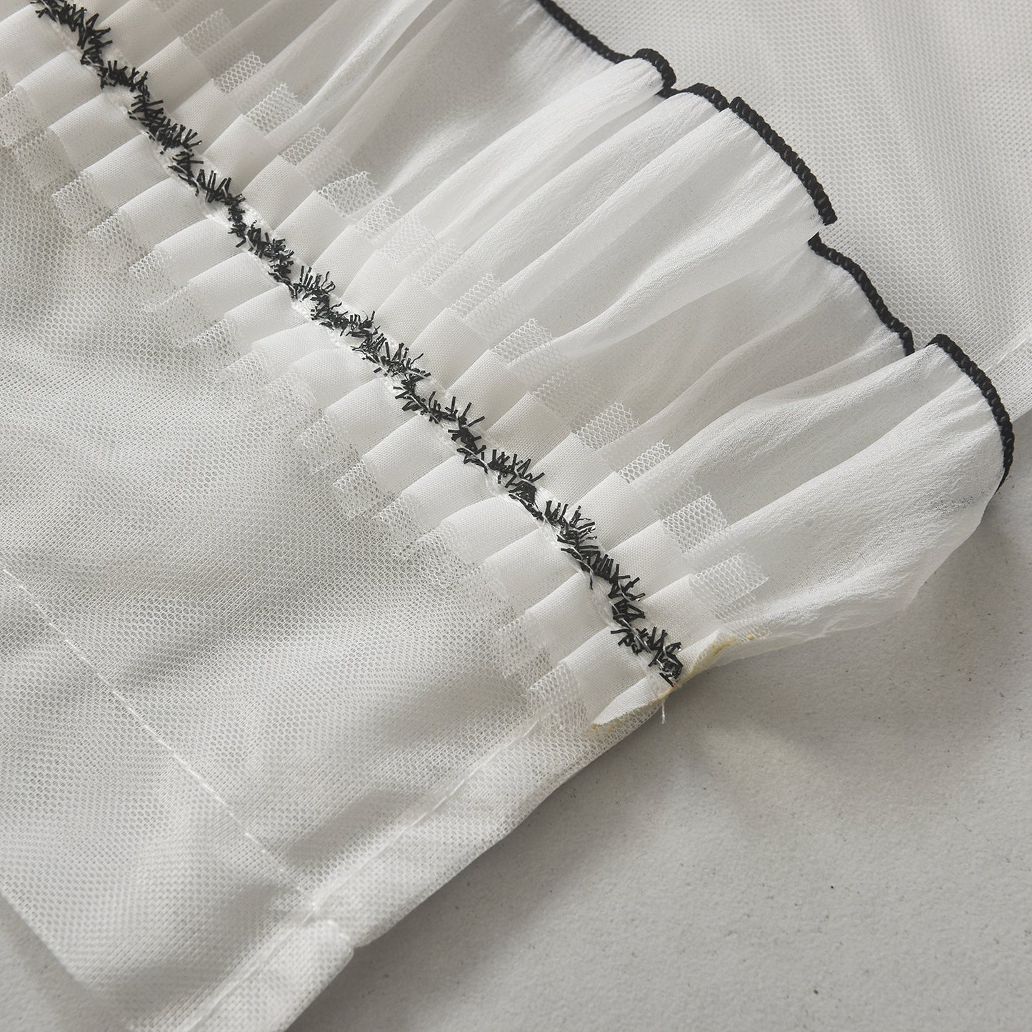 2 Panels Black Embroidered Butterfly Sheer Curtains for Bedroom, Sunlight Filtering Rod pocket Drapes